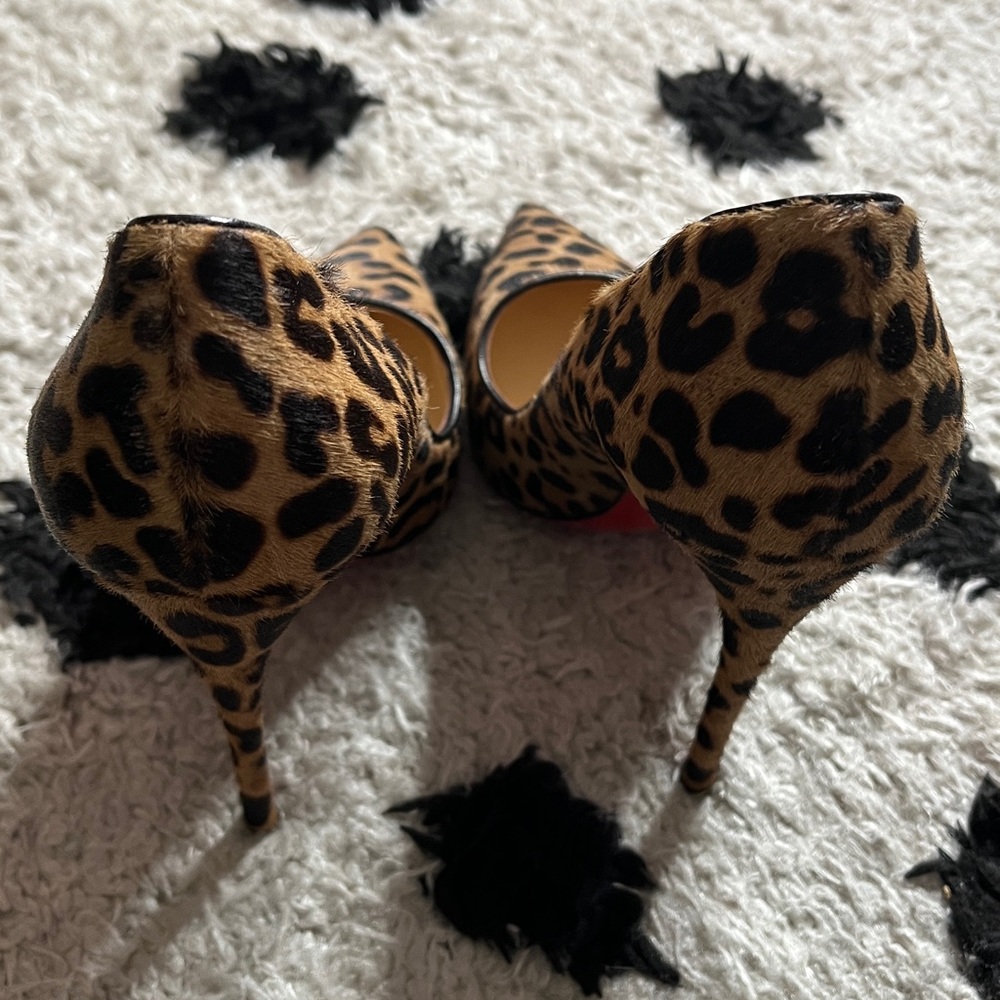 ❌SOLD❌Christian Louboutin size 37 so Kate 120 pumps pony hair leopard black - Picture 11 of 11